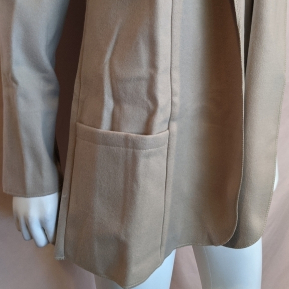 Boohoo Neutral Tan Open Front Classic Jacket size UK 8 - Picture 2 of 7